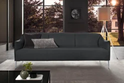 W.SCHILLIG 3-Sitzer »sally Design-Sofa, Loungesofa, bequem, schmale Armlehnen, Breite 224cm« mit Metallfüßen in Silber matt, Breite 224 cm