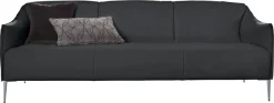 W.SCHILLIG 3-Sitzer »sally Design-Sofa, Loungesofa, bequem, schmale Armlehnen, Breite 224cm« mit Metallfüßen in Silber matt, Breite 224 cm