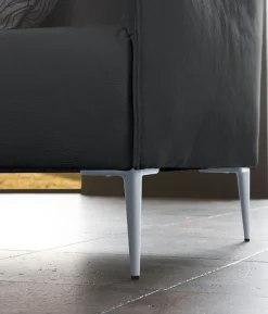 W.SCHILLIG 3-Sitzer »sally Design-Sofa, Loungesofa, bequem, schmale Armlehnen, Breite 224cm« mit Metallfüßen in Silber matt, Breite 224 cm
