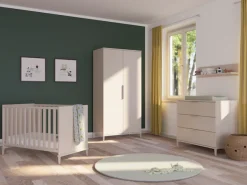 YUNY by PAIDI Babybett »SISTER LOU in Beige« Gitterbett höhenverstellbar, Kinderbett