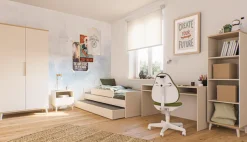 YUNY by PAIDI Kinderbett »HAZEL in Beige mit Bettkasten, Jugendliege« bietet extra Stauraum oder zusätzliche Liegefläche, Kojenliege