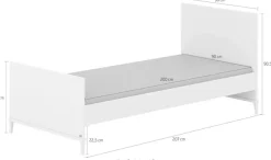 YUNY by PAIDI Kinderbett »SISTER LOU 90x200cm Jugendliege in Beige« zeitloses und langlebiges Einzelbett, geprüfte Qualität