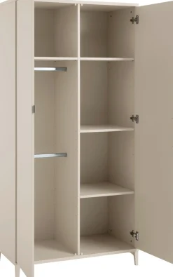 YUNY by PAIDI Kleiderschrank »SISTER LOU inkl. Kleiderstangen und Einlegeböden« Beige, zertifizierte Qualität, Soft-Close
