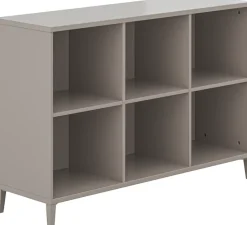 YUNY by PAIDI Sideboard »BROTHER STU mit 6 offenen Fächern« B/H/T ca. 123x84x38cm, Taupe,stabiles und langlebiges Regal, geprüfte Qualität