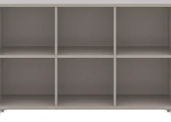 YUNY by PAIDI Sideboard »BROTHER STU mit 6 offenen Fächern« B/H/T ca. 123x84x38cm, Taupe,stabiles und langlebiges Regal, geprüfte Qualität