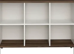 YUNY by PAIDI Sideboard »LOVELY ALIV mit 6 offenen Fächern« B/H/T ca. 123x85x38cm, Off-White/Dark-Walnut,stabiles und langlebiges Regal in Off-White, geprüfte Qualität
