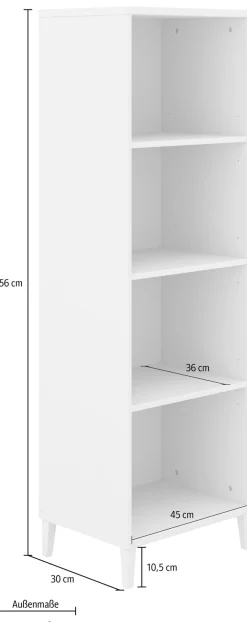 YUNY by PAIDI Standregal »SISTER LOU mit 4 offenen Fächern, 48x155x38cm« stabiles und langlebiges Regal in Beige, geprüfte Qualität