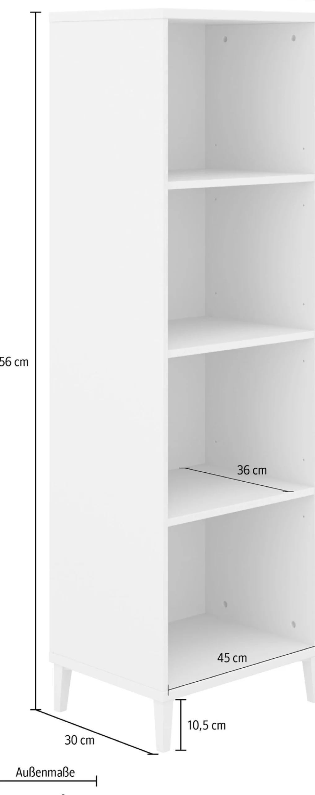 YUNY by PAIDI Standregal »SISTER LOU mit 4 offenen Fächern, 48x155x38cm« stabiles und langlebiges Regal in Beige, geprüfte Qualität