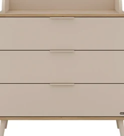 YUNY by PAIDI Wickelkommode »HAZEL in Beige, 3 Schubladen mit Soft-Close, inkl. Wickelaufsatz« bis 50 kg 95 cm Breite, Kommode mit abnehmbarem Aufsatz, geprüfte Sicherheit 94,7 cm
