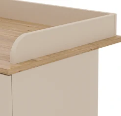 YUNY by PAIDI Wickelkommode »HAZEL in Beige, 3 Schubladen mit Soft-Close, inkl. Wickelaufsatz« bis 50 kg 95 cm Breite, Kommode mit abnehmbarem Aufsatz, geprüfte Sicherheit 94,7 cm